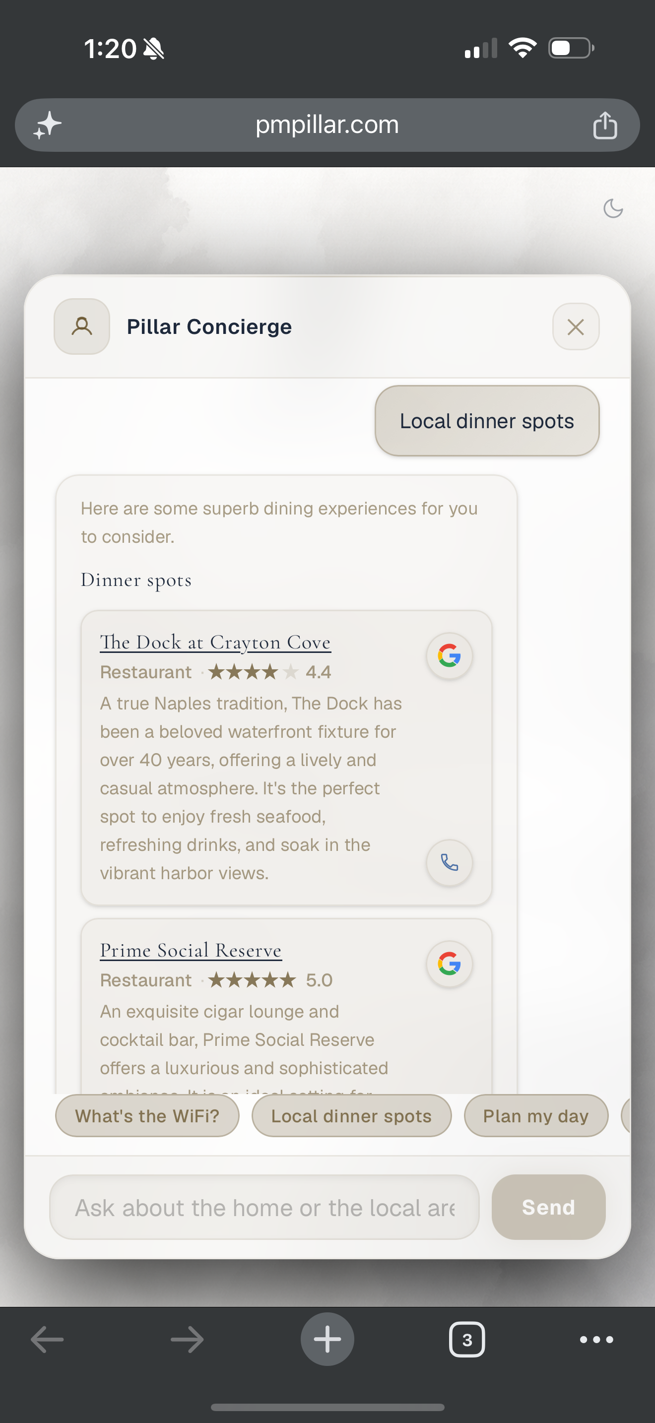 AI Concierge — Local Recommendations